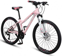 Aoyo Vélo de montagnes 26 pouces femmes Mountain Bikes, Cadre en aluminium Semi-rigide VTT, siège réglable et guidon, vélo avec suspension avant, (Size : 27 Speed)