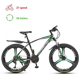 Aquila vélo 26 pouces Mountain Bikes, Adulte Garçons Filles Hard Tail Mountain Trail Bike, double frein à disque de bicyclette, Frein à disque mécanique à vitesse variable vélo AQUILA1125 (Color : Green)