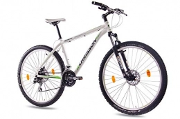 CHRISSON Vélo de montagnes 29 "VTT en aluminium, Mountain Bike vélo chrisson Hitter SF Unisexe avec 24 g Disque Shimano 2 x SCHWALBE Blanc mat