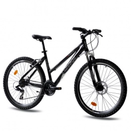 KCP Vélo de montagnes 66 cm Moutainbike Bicyclette Kcp Tovian Lady Alliage avec 21S Shimano TX Noir – (66 cm)