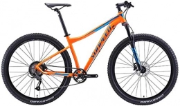 YANQ Vélo de montagnes 9 VTT Vitesse, adultes Cadre de VTT suspension avant Big Pneus vélos semi-rigides en aluminium orange,