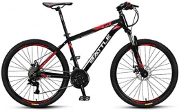 YANQ Vélo de montagnes Adultes 26 pouces VTT 27 vitesses de VTT semi-rigide avec freins à disque, Unisexe Aluminium Mountain Bike, Gris, noir