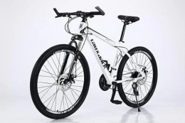 Alessia Cara Lauxjack Vélo VTT 28" avec dérailleur 21 vitesses Cadre de vélo en carbone laqué Frein à disque Fourche à suspension VTT Couleur : blanc