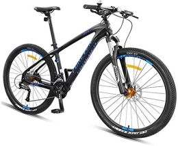 Aoyo Vélo de montagnes Aoyo Hardtail Mountain Bike, 27, 5 Pouces Big Wheels Mountain Trail Bike, Cadre en Fibre de Carbone Hommes Femmes Tout Terrain VTT (Color : Blue)