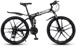 Aoyo Vélo de montagnes Aoyo Vélo de course noir, 26" 21 vitesses, VTT pour adultes, cadre en aluminium léger, suspension complète, fourche à suspension, frein à disque,