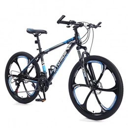 AZXV vélo AZXV VTT Vélo Mécanique Dual-Disc-Freins Absorbant des Chocs Vélo MTB, 21 Vitesses, 26 Pouces Roues, Couleurs Multiples, vélo en Acier à Haute teneur en Carbone pour adul Black Blue
