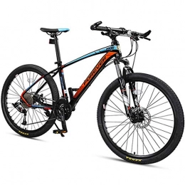 BCX Vélo de montagnes BCX Vélos de montagne 33 vitesses, vélo de montagne semi-rigide avec frein à disque à cadre en aluminium pour hommes, vélo de montagne pour femmes, vélo de montagne tout terrain, gris, 26 pouces, Bleu