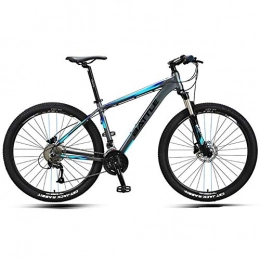 BCX Vélo de montagnes BCX Vélos de montagne de 27, 5 pouces, vélos de montagne semi-rigides pour hommes adultes, vélo de montagne à cadre en aluminium à double frein à disque, siège réglable, bleu, 27 vitesses