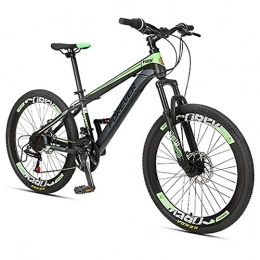 BCX Vélo de montagnes BCX Vélos de montagne pour enfants, vélo de montagne à 24 freins à disque double, cadre en acier à haute teneur en carbone, vélo de montagne semi-rigide pour garçons, rouge, 24 pouces, vert, 24 pouces