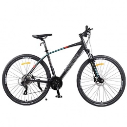 BCX Vélo de montagnes BCX Vélos de montagne pour femmes, vélo de montagne de 27 pouces à 27 vitesses, vélo de montagne semi-rigide en aluminium avec frein à disque, siège réglable, gris, Gris