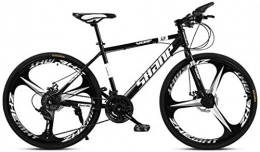 BECCYYLY vélo BECCYYLY Vélo de Montagne VTT, 24 / 26 Pouces Double Frein à Disque, Adulte VTT Pays Gearshift Vélo, VTT Semi-Rigide avec l'acier Siège réglable Carbon Black 3 Cutter, Bicyclette