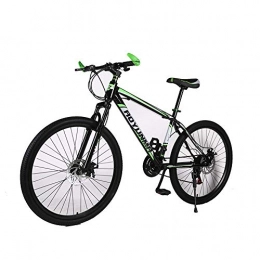 Bike Vélo Vélo Vélo de plein air Fitness Vélo portable, VTT, vélo de queue rigide en acier à haute teneur en carbone, vélo de 24 pouces 21/24/27 vitesses, vélo de route, vélo d'étudiant adulte,vert n