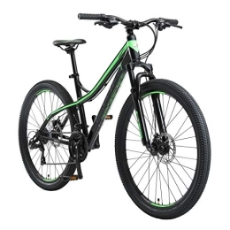 BIKESTAR vélo BIKESTAR VTT en Aluminium, Frein à Disque, 21 Vitesses Shimano, 27.5 Pouces | Mountainbike Suspension Avant Cadre 17 Pouces | Noir Vert