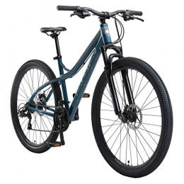 BIKESTAR vélo BIKESTAR VTT en Aluminium, Frein à Disque, 21 Vitesses Shimano, 29 Pouces | Mountainbike Suspension Avant Cadre 18 Pouces | Bleu Gris