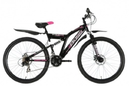 BOSS Vélo de montagnes BOSS Stealth pour Femme Double Suspension pour vélo – Noir / Rose, 66 cm