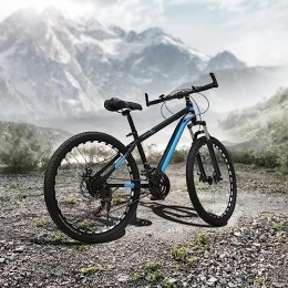 Brride Vélo de montagnes Brride VTT 26 pouces pour les voyages, l'exploration, les vélos adultes – 21 vitesses, freins à disque mécaniques, fourche amortissante, design sportif pour le trail, noir, bleu