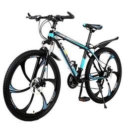 Mountain Bike Vélo de montagnes Cadre en Acier au Carbone avec Freins à Double Disque (Noir et Rouge; Noir et Bleu 26 Pouces 21 / 24 / 27 Vitesses) vélo de Montagne
