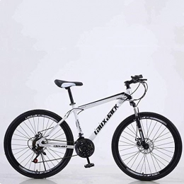 Chilits Vélo de montagnes Chilits Vélo de montagne 21 vitesses 66 cm en alliage d'aluminium et acier à haute teneur en carbone, frein à disque à suspension avant pour femme et homme (blanc / noir)