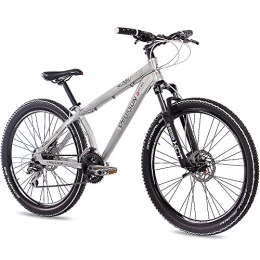 CHRISSON Vélo de montagnes CHRISSON Vélo VTT Rubby de 26" en aluminium - Unisexe - Avec 2 vitesses Shimano 2 x Disk - En aluminium mat