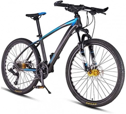 CZYNB vélo Confortable 26inch 27 Vitesses Mountain Bikes, Double Frein à Disque Hardtail VTT, Hommes Femmes Adultes Tout-Terrain VTT, Missing & Guidon, Rouge (Color : Blue)