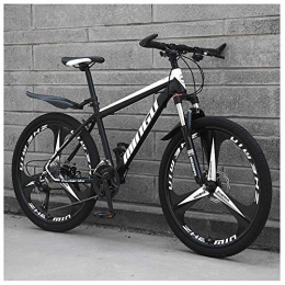 CWZY vélo CWZY Vélo de montagne pour homme et femme en acier carbone 30 vitesses avec double frein à disque, 24 vitesses, noir 3 rayons