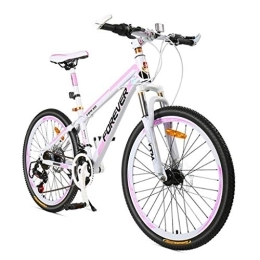 Dsrgwe vélo Dsrgwe VTT, 26” Mountain Bike, Cadre en Aluminium Semi-Rigide Vélos, avec Freins à Disque et Suspension Avant, 27 Vitesses (Color : A)