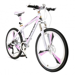 Dsrgwe Vélo de montagnes Dsrgwe VTT, 26” Mountain Bike, Cadre en Aluminium Semi-Rigide Vélos, avec Freins à Disque et Suspension Avant, 27 Vitesses (Color : B)