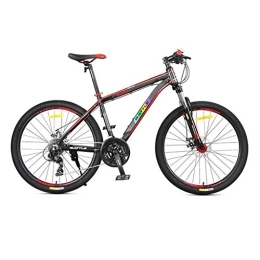 Dsrgwe Vélo de montagnes Dsrgwe VTT, 26” Mountain Bike, Cadre en Aluminium Semi-Rigide Vélos, Double Disque de Frein et de Suspension Avant Verrouillage, 27 Vitesses (Color : Black)