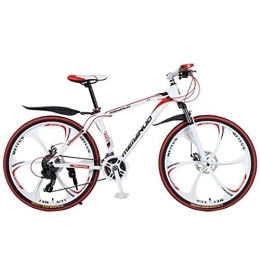 Dsrgwe Vélo de montagnes Dsrgwe VTT, 26" Vélos de Montagne, Vélos Cadre en Alliage d'aluminium léger, Double Disque de Frein et la Suspension Avant (Color : White, Size : 21 Speed)