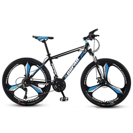 LADDER Vélo de montagnes Dsrgwe VTT, 26inch VTT, Vélos de Montagne Semi-Rigide, Double Frein à Disque et Suspension Avant, 26 Pouces Roue, Cadre en Acier au Carbone (Color : Black+Blue, Size : 27-Speed)