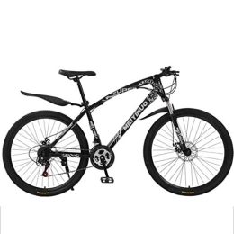 LADDER vélo Dsrgwe VTT, Mountain Bike, 26" Cadre en Acier au Carbone Vélos Ravine, Suspension Double Disque de Frein Avant (Color : Black, Size : 27 Speed)