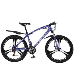 LADDER Vélo de montagnes Dsrgwe VTT, Mountain Bike, Cadre en Acier au Carbone Vélos hardtails, Suspension Double Disque de Frein Avant et 26" Mag Wheel (Color : Blue, Size : 21 Speed)