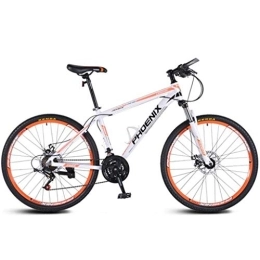 LADDER Vélo de montagnes Dsrgwe VTT, VTT, Cadre en Alliage d'aluminium Vélos hardtails, Double Frein à Disque et Suspension Avant, 26 Pouces, 27.5inch Roues (Color : White+Orange, Size : 26inch)