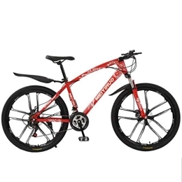 Dsrgwe vélo Dsrgwe VTT, VTT / Vélos, 26" Ravine Bike, Suspension Double Disque de Frein Avant, Cadre en Acier au Carbone (Color : Red, Size : 21 Speed)