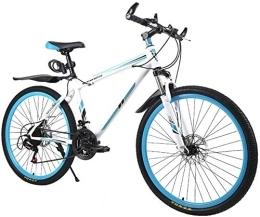 DX Vélo de montagnes DX Vélo de route VTT double frein à disque pour homme et femme 21 vitesses 66 cm, blanc