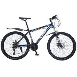 EASSEN vélo EASSEN Vélo de montagne pour adulte de 66 cm, cadre en alliage d'aluminium, double frein à disque mécanique, vélo de montagne à suspension, vélos d'extérieur pour amateurs de cyclisme MT, noir et bleu