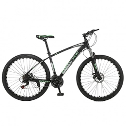 EASSEN vélo EASSEN Vélo de montagne pour adulte de 69, 1 cm, cadre en alliage d'aluminium, avec double freins à disque mécaniques et système d'absorption des chocs, pour homme et femme, vélo Ent noir et vert