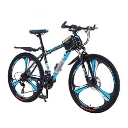 FBDGNG Vélo de montagnes FBDGNG Vélo de montagne 26 pouces 21 vitesses double disque frein VTT pour garçons filles hommes et femmes avec cadre en acier carbone (taille : 24 vitesses, couleur : bleu)