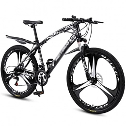 FBDGNG Vélo de montagnes FBDGNG Vélo VTT 26 pouces - Cadre en acier à haute teneur en carbone - Levier de vitesse 21 / 24 / 27 vitesses avec freins à disque (taille : 24 vitesses, couleur : noir)