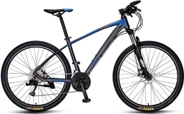 No branded Vélo de montagnes Forever Ye880 Vélo VTT pour adulte avec siège réglable, 66 cm, 33 vitesses, cadre en alliage d'aluminium, gris / bleu, frein à disque hydraulique