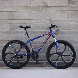 G.Z Vélo de montagnes G.Z VTT, en Acier au Carbone VTT avec Double Freins à Disque, 21-27 Option de Vitesse, 24-26 Pouces Roue de vélo, Adulte Vélo Bleu, B, 24 inch 24 Speed