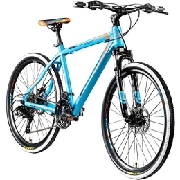 Galano Vélo de montagnes Galano Toxic VTT Hardtail VTT 26 pouces (bleu / orange, 46 cm)