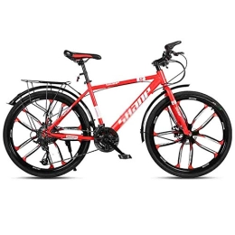 GAOTTINGSD vélo GAOTTINGSD Vélo de Montagne Adulte Vélo Adulte Route Vélos VTT VTT Vitesse réglable for Les Hommes et Les Femmes 26po Roues Double Disque de Frein (Color : Red, Size : 24 Speed)
