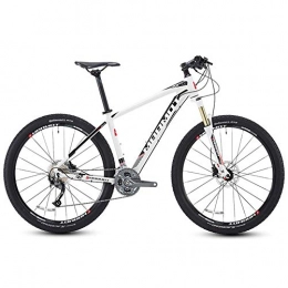 Giow vélo Giow Vlos de Montagne, 27, 5 Pouces Big Tire Hardtail Mountain Bike, Aluminium 27 Speed Mountain Bike, Men's Womens Bicycle Adjustable Seat, White