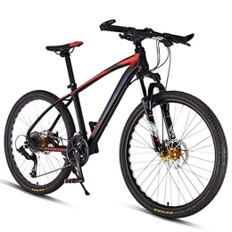 GJZM vélo GJZM Mountain Bike 26inch 27-Speed ​​Mountain Bikes, Dual Disc Brake Hardtail Mountain Bike, Mens Women Adult All Terrain Mountain Bike, Adjustable Seat & Handlebar, Red