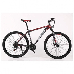 GUOCAO Vélo de montagnes GUOCAO VTT 2130 vitesses pour homme - Pneu de 66 cm et cadre de 43, 2 cm - Fourche de suspension avec double frein à disque - Couleur : rouge, taille : 21 vitesses)
