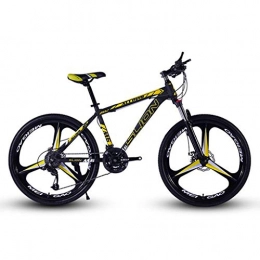GXQZCL-1 Vélo de montagnes GXQZCL-1 VTT, vlo Tout Terrain, 26inch VTT, Vlos de Montagne Hardtail Acier, Double Frein Disque et Suspension Avant, Mag Wheel MTB Bike (Color : Black+Yellow, Size : 21 Speed)