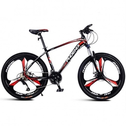 GXQZCL-1 vélo GXQZCL-1 VTT, vélo Tout Terrain, 26" Vélos de Montagne Vélos, Cadre en Alliage d'aluminium léger, Double Disque de Frein et de Suspension Avant Verrouillage, 27 Vitesses MTB Bike (Color : Black+Red)