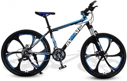 HCMNME vélo HCMNME Vélo de Montagne, Vélo de 26 Pouces VTT à Six coupeurs Cadre en Alliage avec Freins à Disque (Color : Black Blue, Size : 21 Speed)