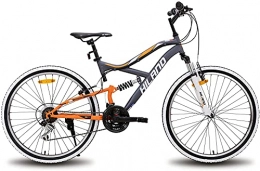 Hiland vélo Hiland VTT 26 pouces 18 vitesses pour adolescent avec fourche de suspension Urban Commuter City - Gris